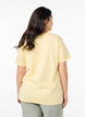 Basic katoenen T-shirt met ronde hals, Geel, Model image number 2