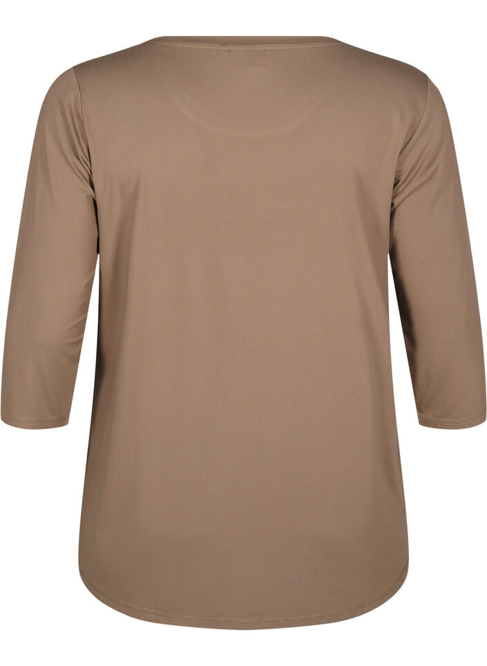 Sporttop met 3/4 mouwen, Beige, Packshot image number 1