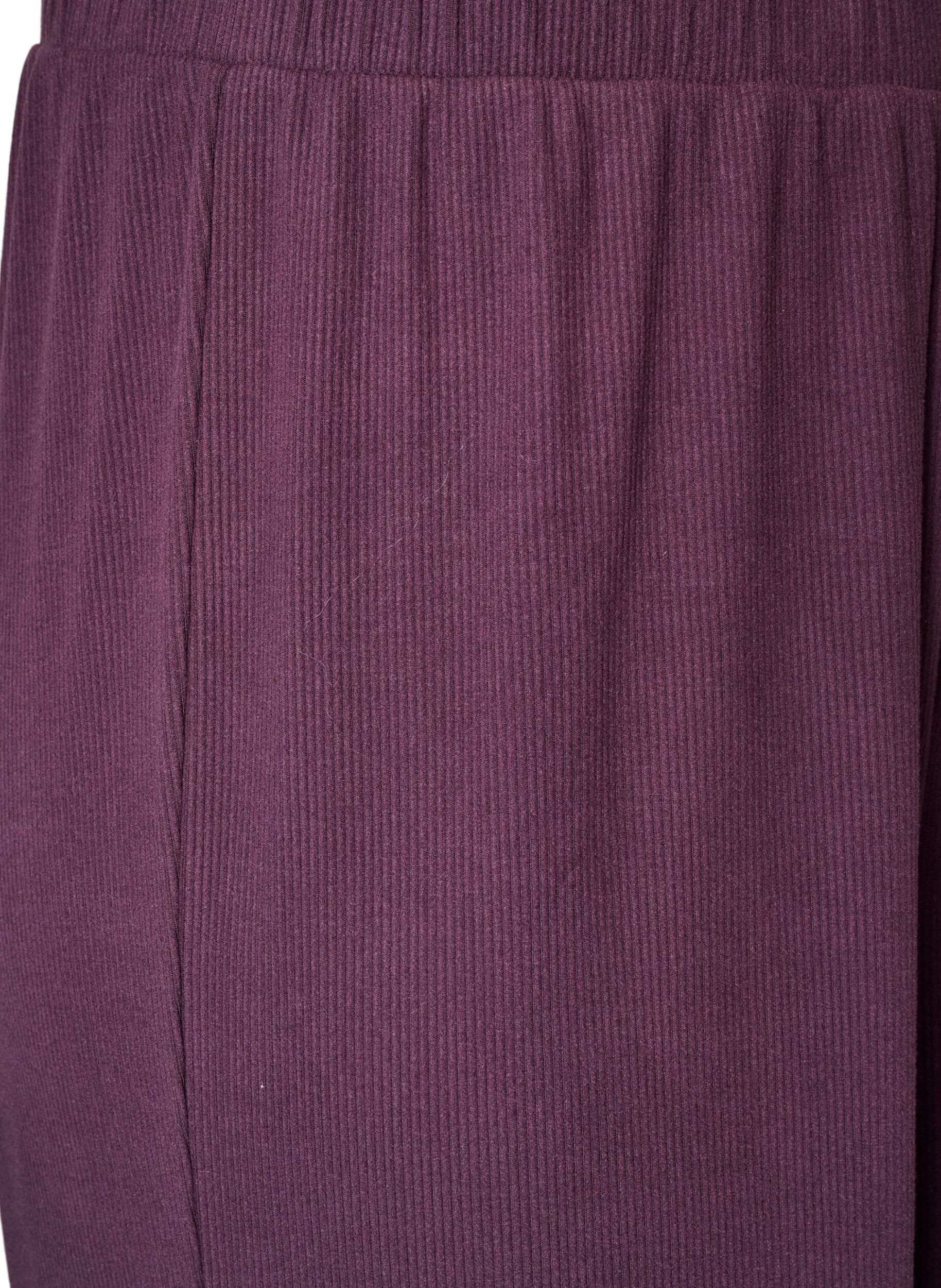 ZizziGeribde jerseytrots met wijde pijpen, Paars, Packshot image number 2