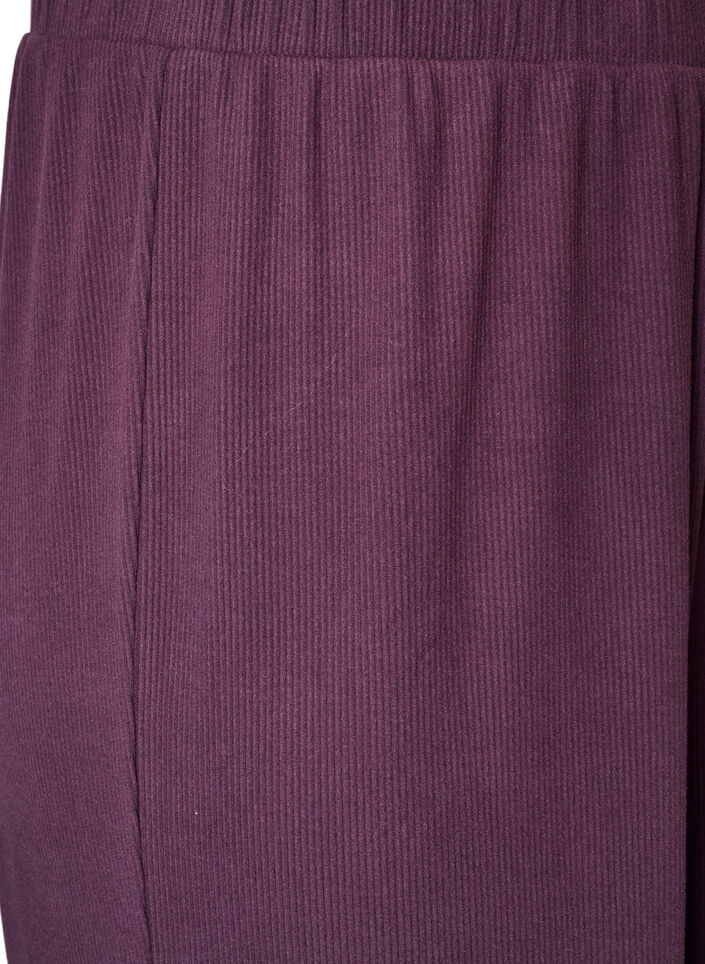 Geribde jerseytrots met wijde pijpen, Paars, Packshot image number 2