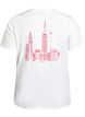T-shirt met tekstprint en ronde hals, Wit, Packshot image number 1