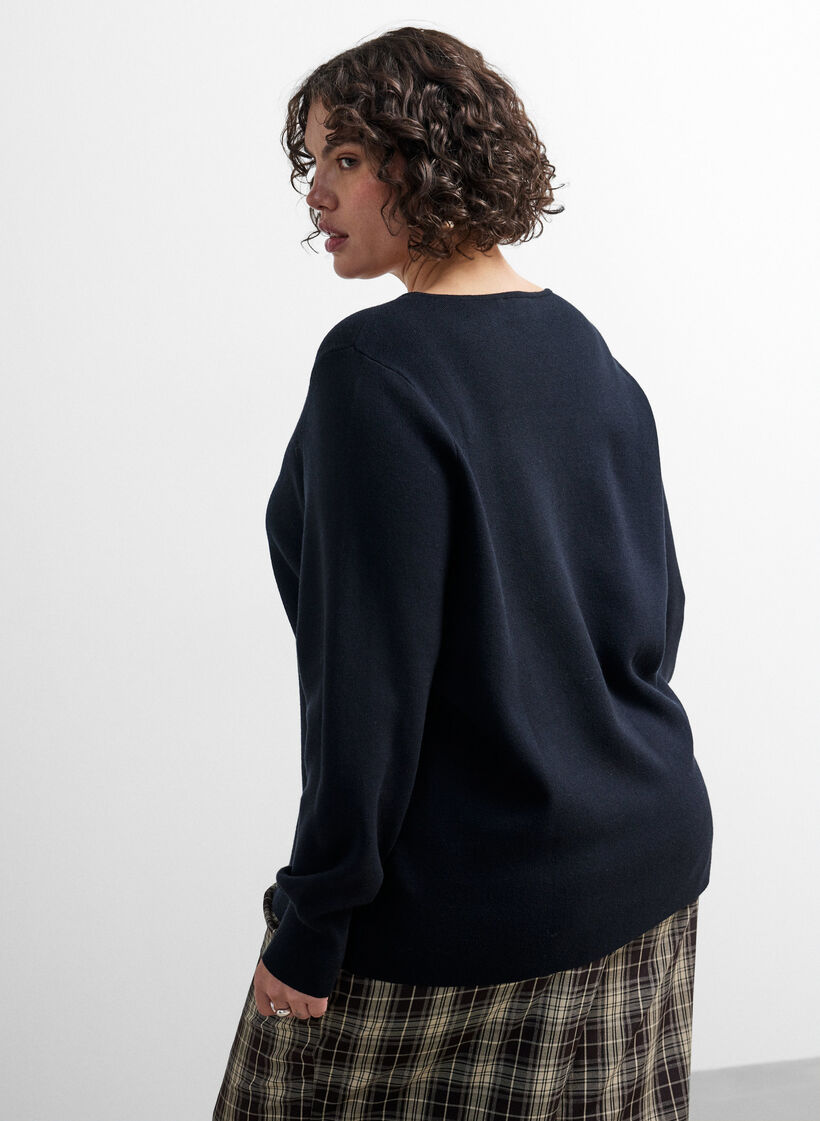 Cardigan met 2-wegritsluiting, Zwart, Model image number 2