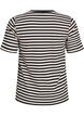 Gestreept T-shirt met geribbelde textuur, Zwart, Packshot image number 1