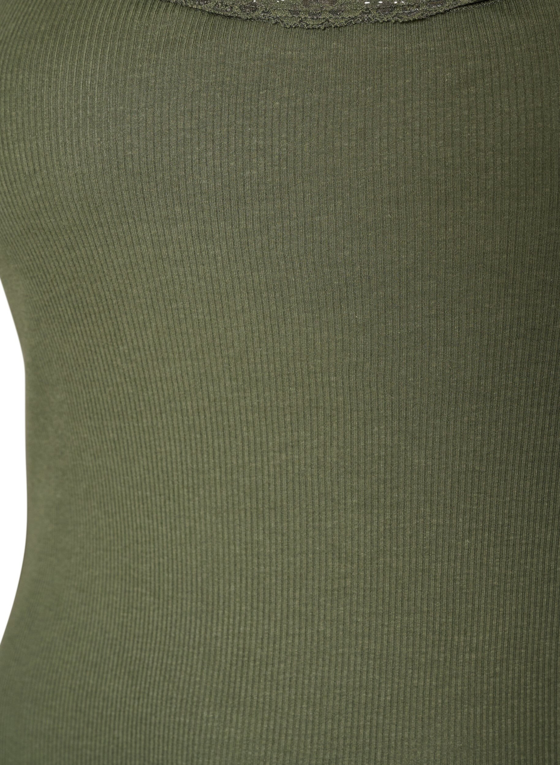 ZizziTop met kant, Groen, Packshot image number 2