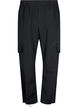 Cropped cargobroek met verstelbare elastiek, Black, Packshot image number 0