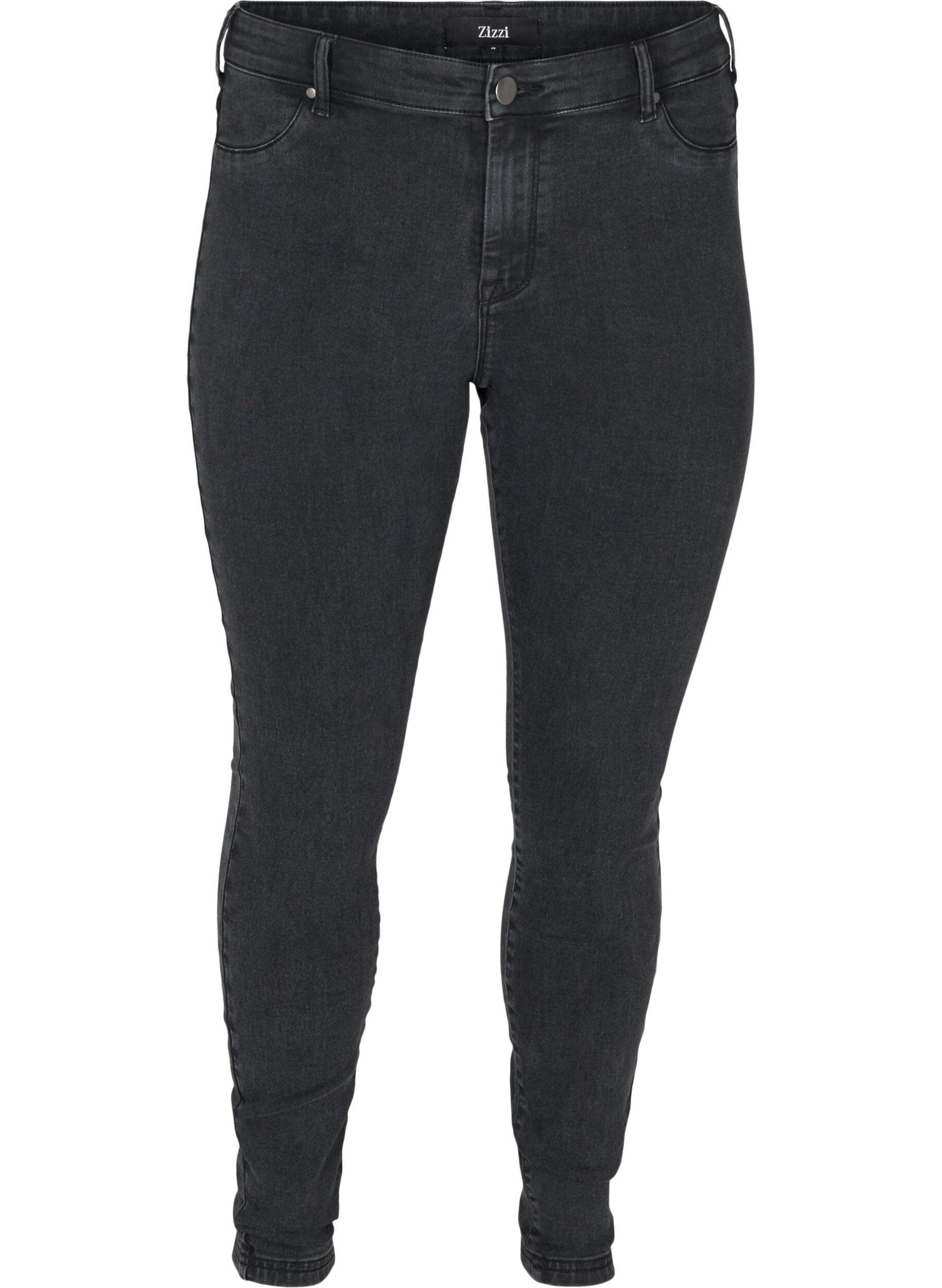 Zizzi Jeggings in katoenmix, Grey Denim, Packshot image number 0