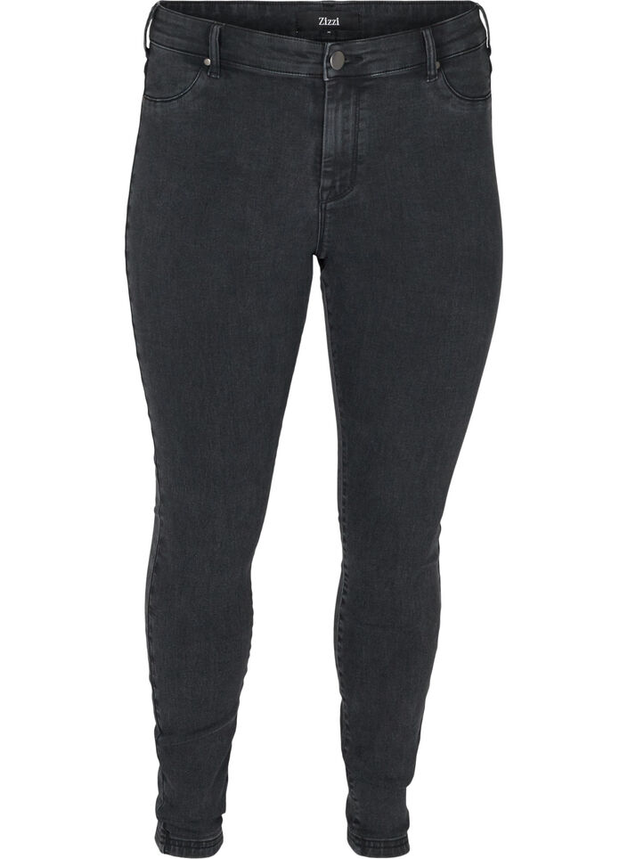 Jeggings in katoenmix, Grey Denim, Packshot image number 0