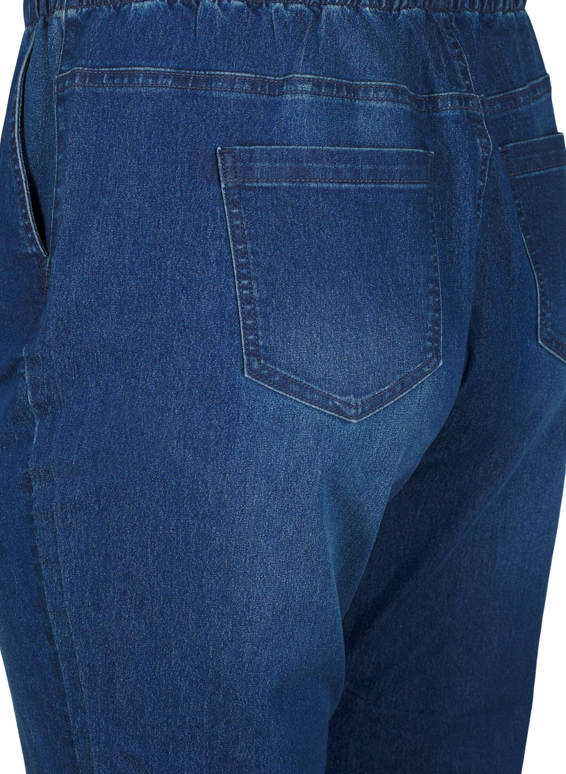 Zizzi Denim joggers met zakken, Blauw, Packshot image number 3