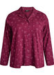 Katoenen pyjamashirt met borstzak, Donker Bordeaux, Packshot image number 0