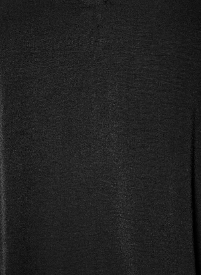 Blouse met kanten mouwen en ballonvorm, Zwart, Packshot image number 2