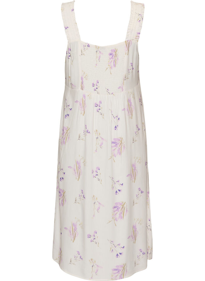 Zomerjurk met brede bandjes, Wit, Packshot image number 1