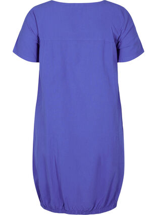 Katoenen jurk met korte mouwen, Dazzling Blue, Packshot image number 1