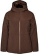 Winterjas met capuchon en verstelbare taille, Bruin, Packshot image number 0