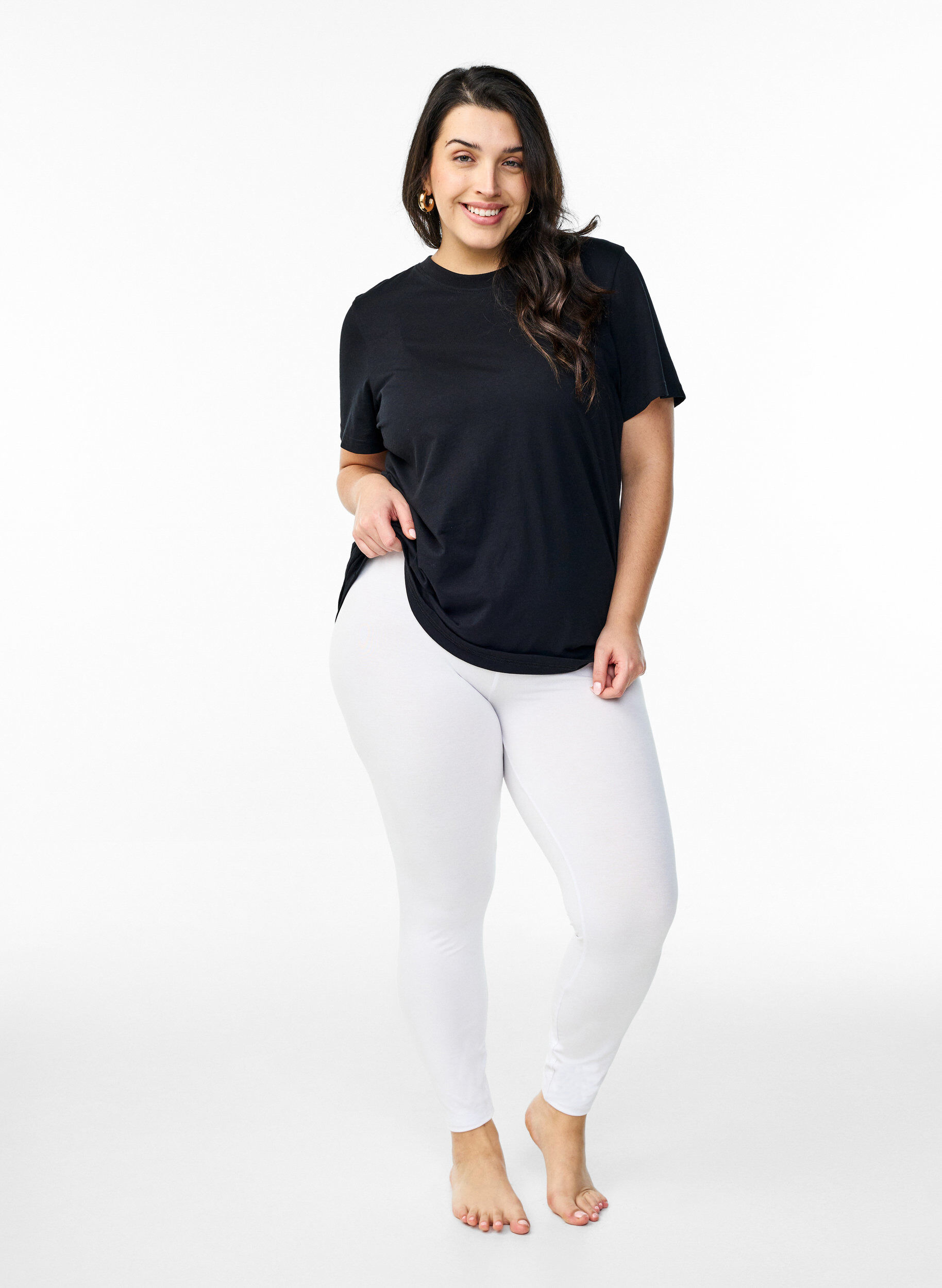 ZizziBasislegging van viscose, Wit, Model image number 1