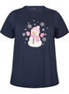 Kerst T-shirt van biologisch katoen, Blauw, Packshot image number 0