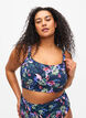 Bedrukte bikinitop met verstelbare bandjes, Deep Palm AOP, Model image number 0