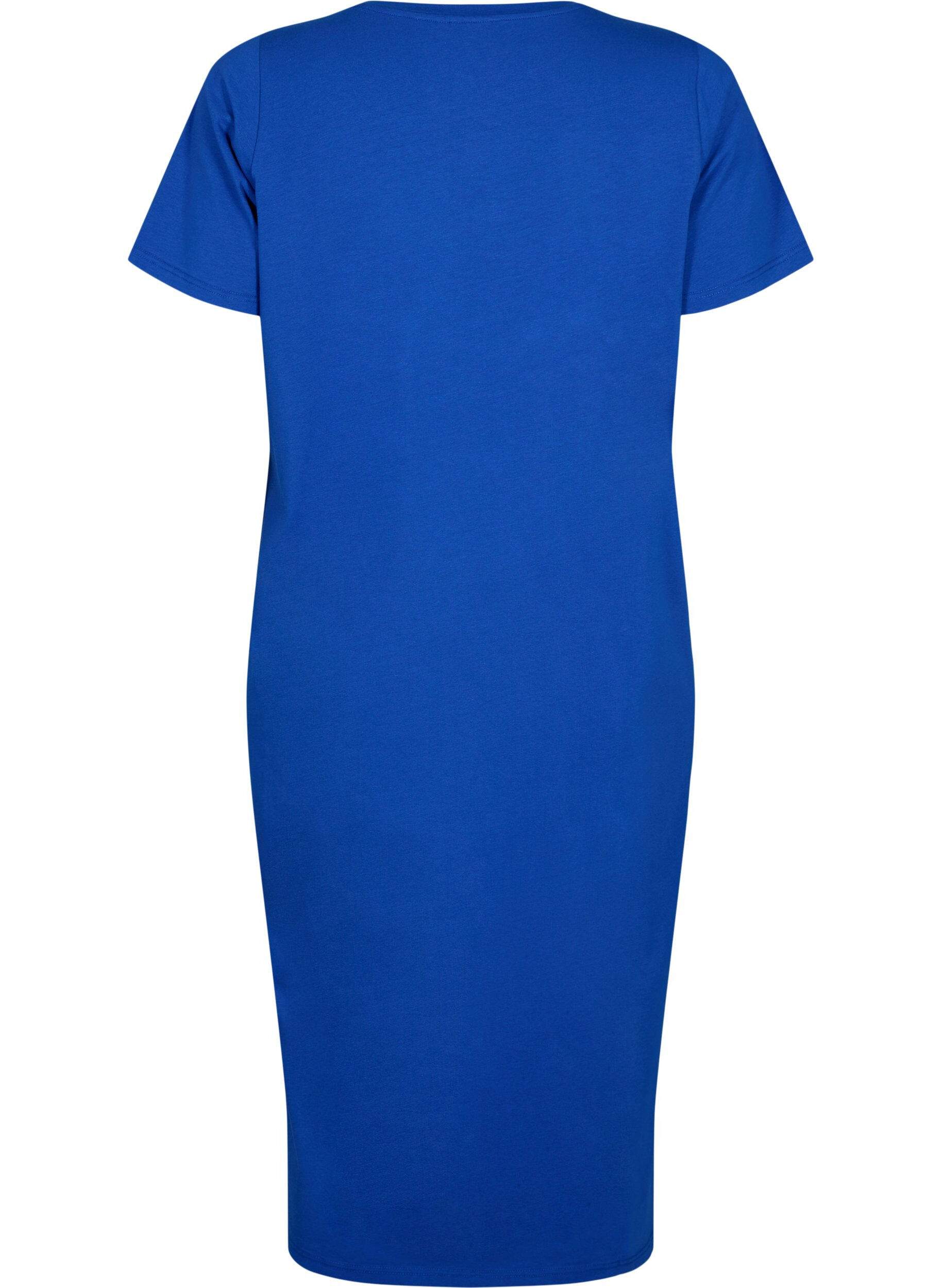 Zizzi Katoenen jurk met korte mouwen en split, Surf the web, Packshot image number 1