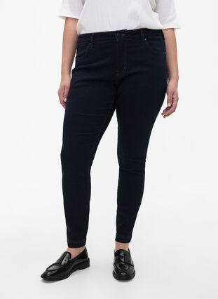 Viona jeans met normale taille, Unwashed, Model image number 2
