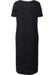 Midi-jurk van viscose met korte mouwen, Black Dot, Packshot image number 1