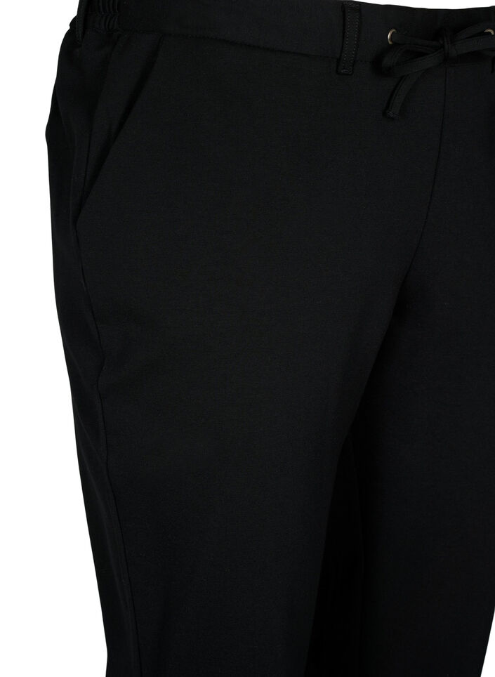 Broek in viscosemix, Black, Packshot image number 2