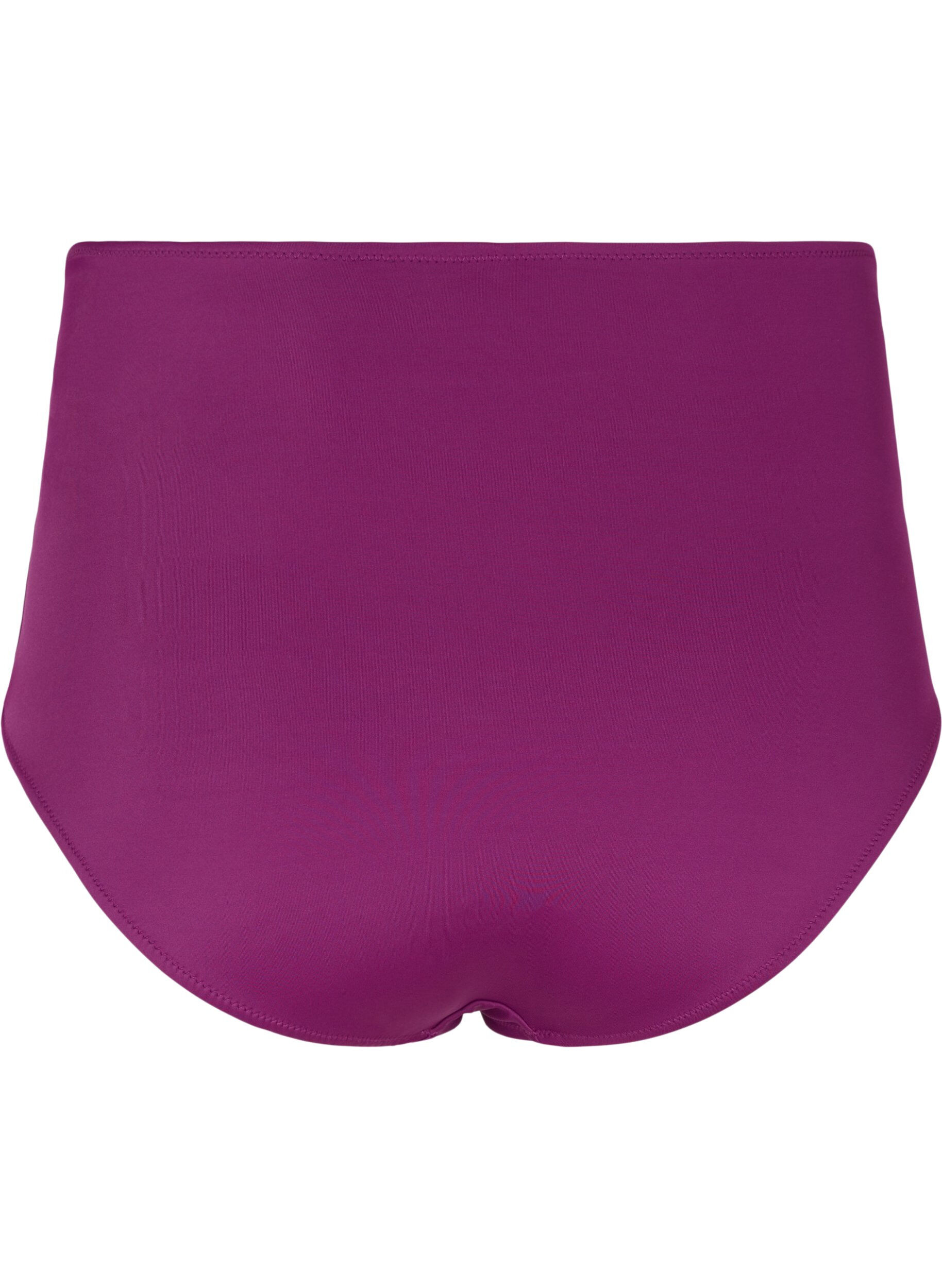 Zizzi Bikinibroekje met hoge taille en draperingen, Dark Purple, Packshot image number 1