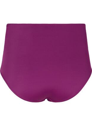 Bikinibroekje met hoge taille en draperingen, Dark Purple, Packshot image number 1