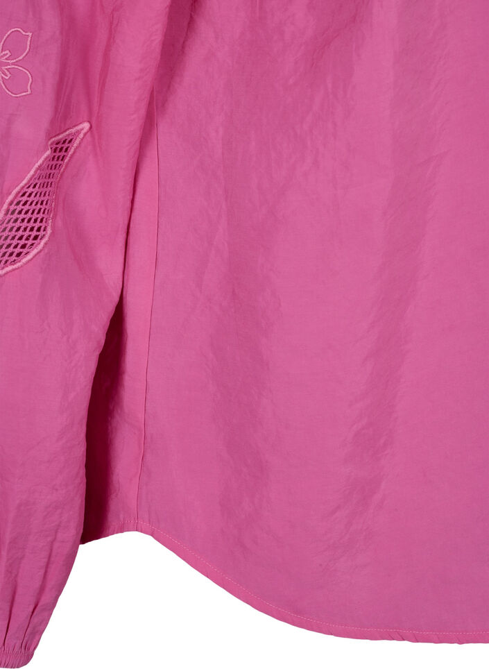 Blouse van Tencel™ Modal met geborduurde details, Phlox Pink, Packshot image number 4