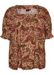 Viscose blouse met paisleymotief en een vierkante halslijn, Bruin, Packshot image number 0