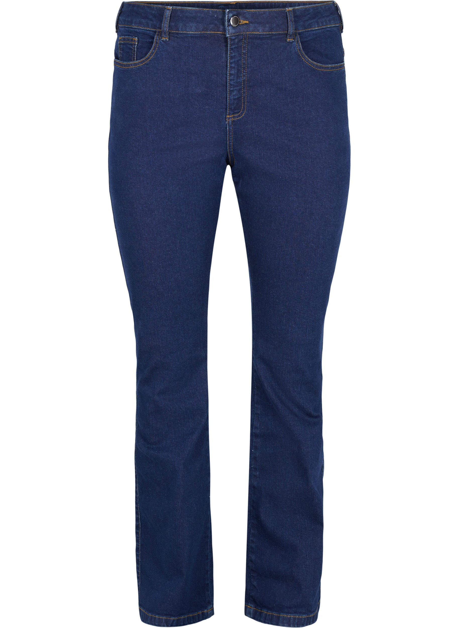 Zizzi Ellen bootcut jeans met hoge taille, Blauw, Packshot image number 0