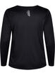 Trainingsblouse met lange mouwen en reflecterende details, Black, Packshot image number 1
