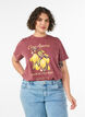 Katoenen T-shirt met print aan de voorkant en een gewassen look, Rood, Model image number 0