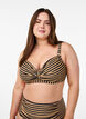 Bikinitop met beugel en patroon, Bruin, Model image number 0