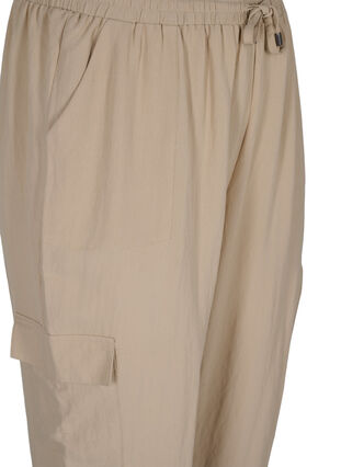 Losse viscose broek met grote zakken, Oxford Tan, Packshot image number 2