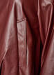 Imitatieleer bomberjack met een zoom met trekkoord, Bruin, Packshot image number 3
