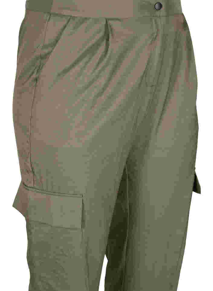 Cargo broek met zakken, Dusty Olive, Packshot image number 2