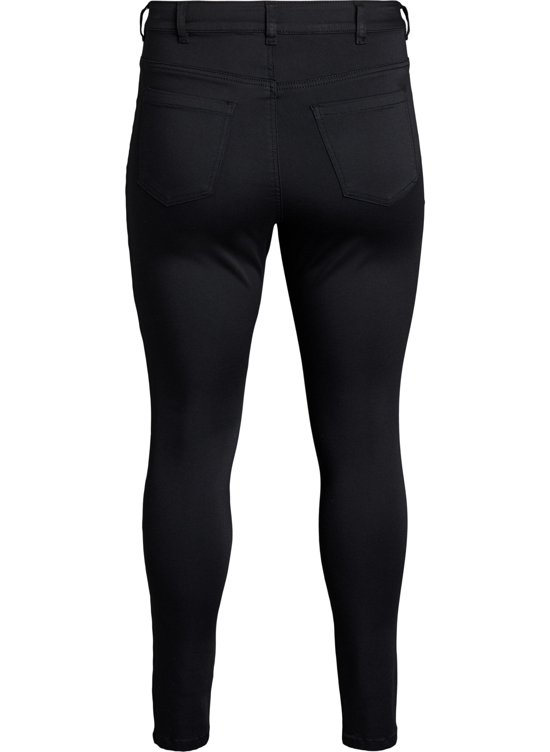Zizzi Blijf Black Amy high-waist jeans, Zwart, Packshot image number 1