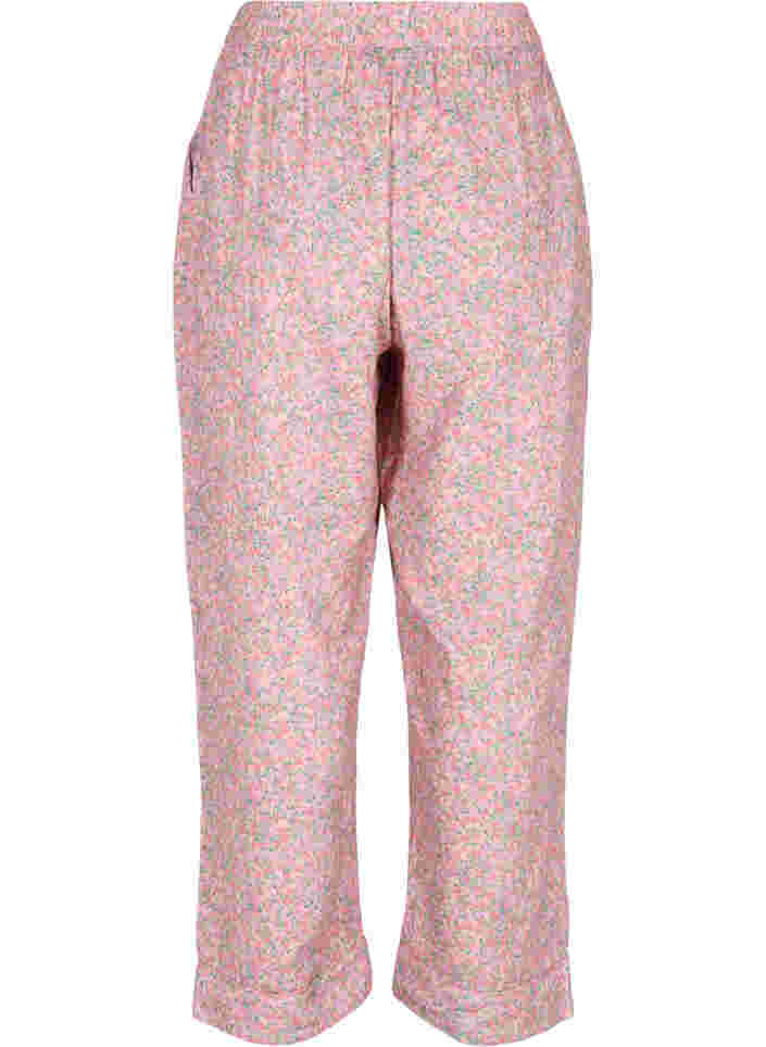Katoenen pyjama broek met bloemenprint, Powder Pink, Packshot image number 1