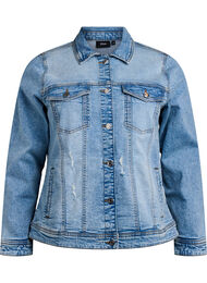 Denimjack met een klassieke snit, Blauw