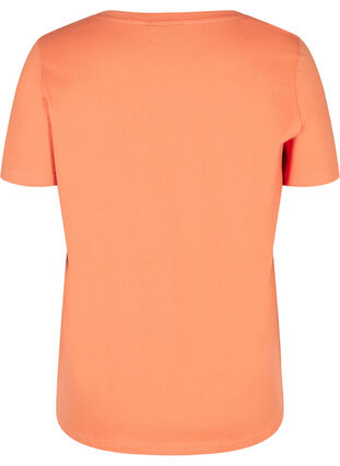T-shirt met korte mouwen en print, Brandied Melon, Packshot image number 1