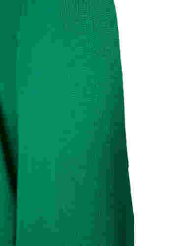 Lang gebreid vest met ballonmouwen, Mint, Packshot image number 2