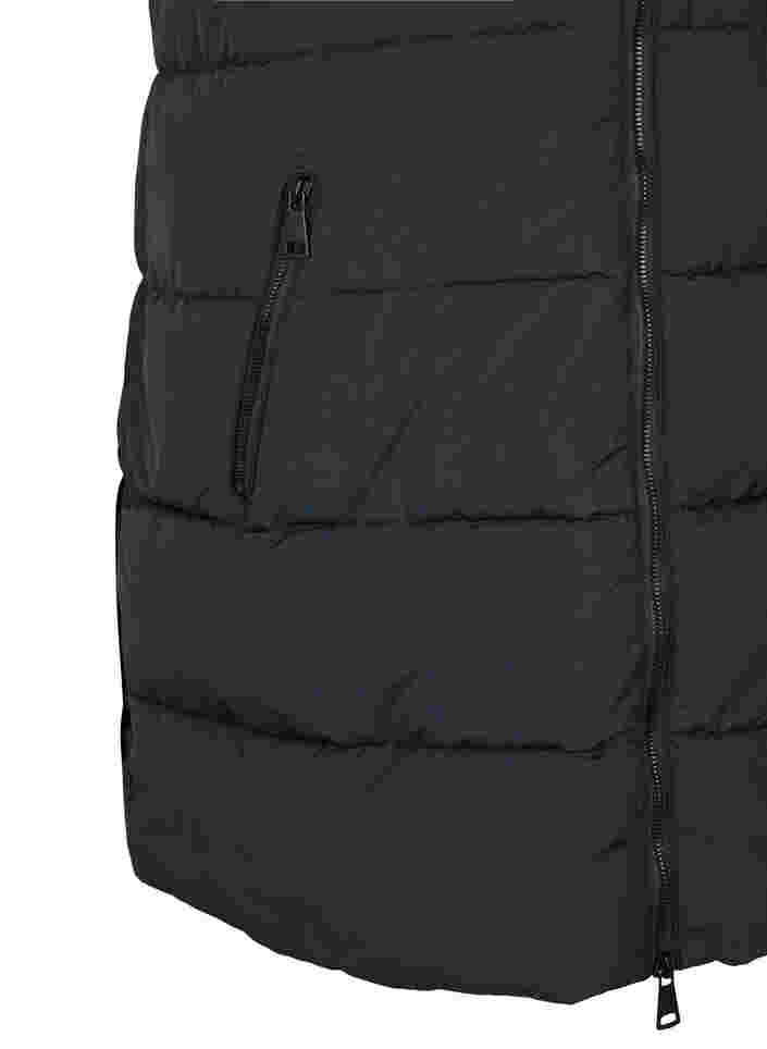 Lang vest met capuchon en zakken, Black, Packshot image number 3