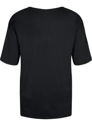 Oversized katoenen t-shirt met print, Black GOOD, Packshot image number 1