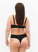 Set van 3 strings met kanten details, Zwart, Model image number 1