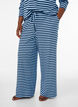 Gestreepte pyjamabroek met een high waist en wijde pijpen, Blauw, Model image number 2