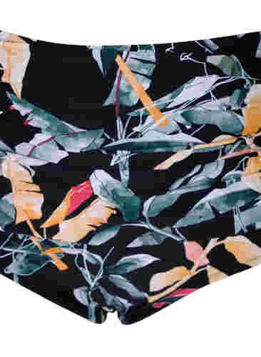 Bikinibroekje met extra hoge taille en print, Leaf Print, Packshot image number 2