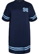 Kort T-shirtjurkje met sportieve details, Blauw, Packshot image number 0