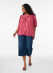 Viscose blouse met plooien en balloneffect, Roze, Model image number 1