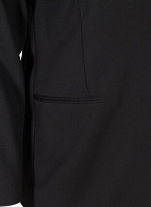Basic blazer met knoop en sierzakken, Black, Packshot image number 3