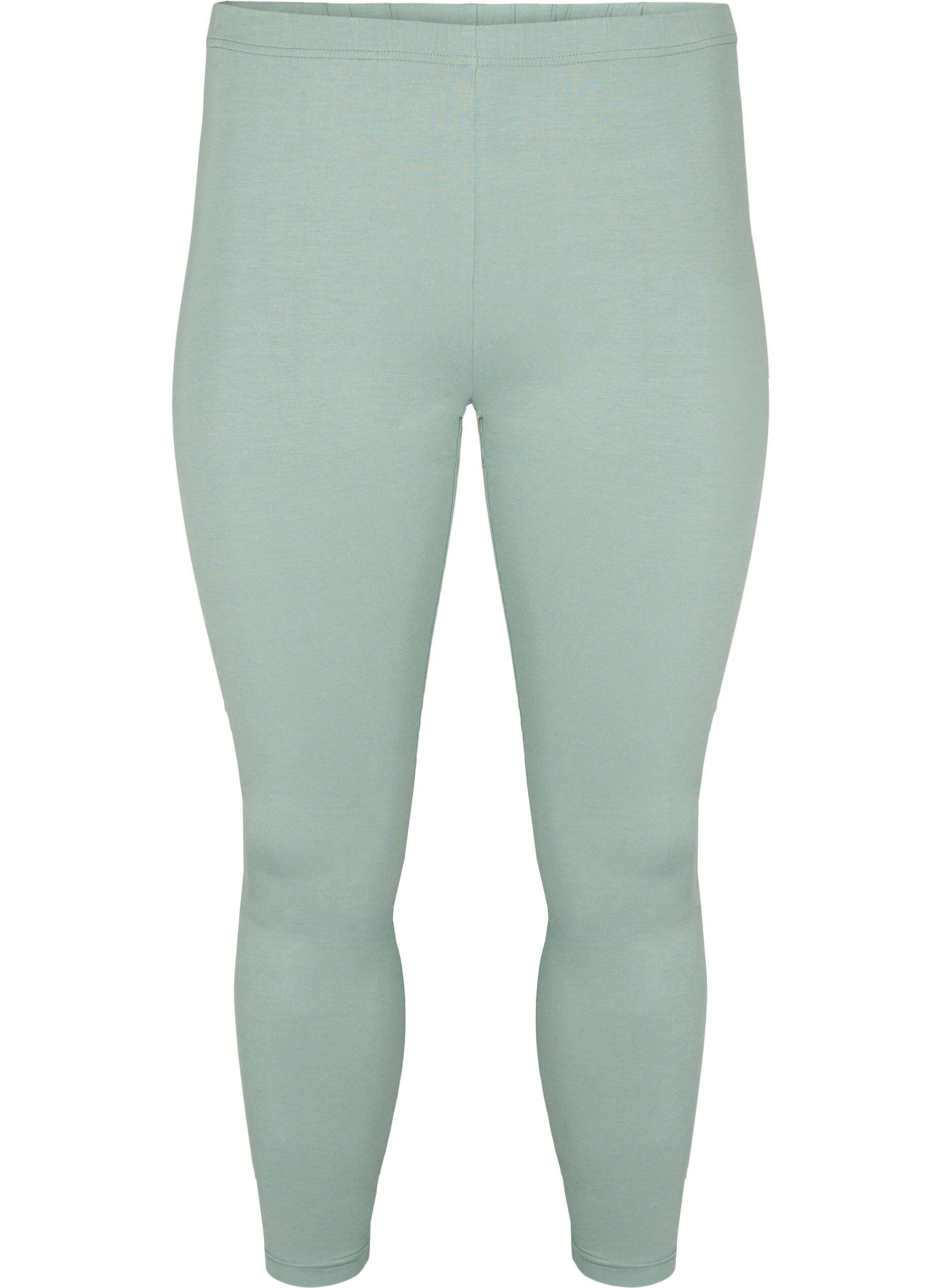 Zizzi Basic legging in viscose, Groen, Packshot image number 0