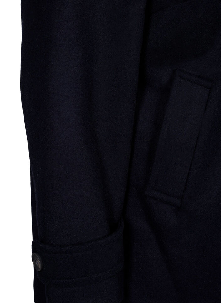 Korte jas met dubbele knoopsluiting, Blauw, Packshot image number 3